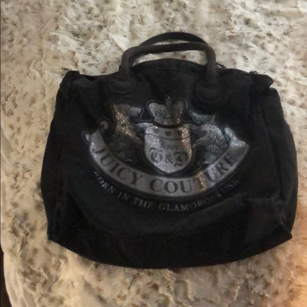 Black with silver sparkles Juicy Tote bag